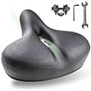 Oversized Bike Seat for Men and Women,Comfortable Bicycle Saddle Cushion Compatible with Exercise,Stationary and City Bikes with Super Thick Soft Foam Padded