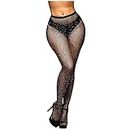CHAMBYAL'S RHINESTONE Stargazer Sparkle Fishnets Yearly Yield Sheer Tights Free Size (Waist size 24-32) Pack of 1