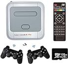 Super Console X Pro Retro Consola de Juegos Mini TV Reproductor de videojuegos con tarjeta de 128 GB para salida 4K TV HDMI, integrado en más de 41.000 juegos, 2 gamepads soporte WiFi/LAN (128G)