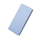 ARBUDA Ultra Slim Leather Flip Wallet Back Cover Case for Apple iPhone SE 2020 - Light Blue