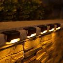 4pcs/8pcs Solar Step/stair Light, Garden Outdoor Waterproof Stair Lights With Light Control, Solar Deck Lights For Garden Yard Porch Stair Steps Fence Railing Patio Wedding Pathway Decoration
