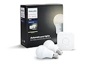 Philips Hue White Smart Bulb Starter Kit - Edison Screw E27(Compatible with Amazon Alexa, Apple HomeKit, and Google Assistant)
