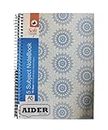 AIDER Printed Notebooks | 200 Pages Ruled Paper | A4 Size Paper | Spiral Binding Single Line Book | Useful as Writing Book, Rough Copy, School, Home & Office Notes (Pack of 3)