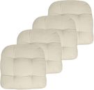 Cream Patio Chair Seat Cushions 19 X 19 For Outdoor Furniture Set Of 4 Clearance