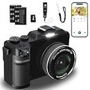 Digital Camera,4K 56MP 18X Digital Zoom Autofocus Vlogging Camera with 32G Memory Card 2 Batteries,Cameras for Photography Camcorder for YouTube