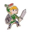 Link Enamel Pin, Legend of Zelda, Video Game Pin for Men, Women, and Fans, Badge, Souvenir Gift, Link with the Minish Cap, Ezlo, 1.25 Inches Tall, enamel, no gemstone