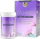 Pro-Fem - #1 Vaginal Probiotics for Feminine Health, Clinically Proven to Promote Yeast & pH Balance, Urinary Tract Health, Works in 7 Days, 30 Capsules