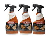 3 x WEIMAN  LEATHER CLEANER  CONDITIONER FOR CARS, FURNITURE, SHOES, BAGS 355ml