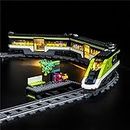GEAMENT Jeu De Lumières Compatible avec Lego Le Train de Voyageurs Express (Express Passenger Train) - Kit D'éclairage LED pour City 60337 (Jeu Lego Non Inclus)