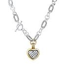 UNY JEWEL Jewelry Fashion Trendy Pendants Antique Pendant Heart cable wire Desinger Inspired Women Charms Necklace Gift, Metal, No Gemstone