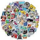 50 Pcs Gaming Gamer Stickers Pack for Kids, Game Geek Vinyl Waterproof Stickers and Decals for Water Bottles Skateboard Car Bike Phone Case Laptop, Gaming Stickers for Teens Boys Gifts Party Favor