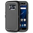 Anloes Defender Case for Samsung Galaxy S7, Galaxy S7 Phone Case Heavy Duty Shockproof Dustproof 3 in 1 Rugged Protective Bumper Cover for Samsung S7 Black