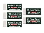 Faber-Castell 205002 - Radierer 188121, PVC-Free, Kunststoff, weiß, 5 Stück