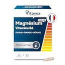 Vitavea Bien-être - Magnésium 300 mg Vitamine B6 - Complément Alimentaire Fatigue, Détente, Energie, Relaxation, Equilibre Nerveux - Magnesium B6-45 gélules - Cure de 45 jours - Fabriqué en France