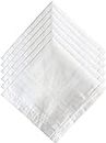 Kuber Industries Cotton Premium Collection Handkerchief|Easy Wash & Premium Cotton Fabric|Size 44 X 44 Cm, Pack of 6 (White)