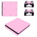 HOT For PS4 Slim Solid color Console Skin Decal Sticker +2 Controller Skins AU