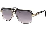 Cazal 991 Sunglasses 002SG Black Matt-Black/Grey Gradient Mirror Coated Lens 62mm