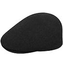 Kangol Seamless Wool 507 Ergonomic Sleek Fit Cap, Black, Medium