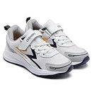 ASIAN Boy's VAYU-09 Sport Running & Walking Shoes with Lightweight mesh Upper Eva Sole Casual Lace-Up Shoes for Kid's & Boy's White Grey