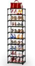 Shoe Organizer - 10-Tier Tall Shoe Rack for Closet, Entryway, Sturdy Shoe Shelf 