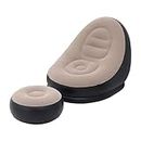 ANY SALES Inflatable Sofa Lounge Chair Ottoman, Blow Up Chaise Lounge Air Sofa, Indoor Flocking Leisure Couch for Home Office Rest, Inflated Recliners Portable Deck Chair for Outdoor(Multi,1PCS)