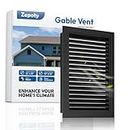 Zepoty 12" x 18" Aluminum Alloy Gable Vent, Never Rust Gable Vents for Shed, Reduce Indoor Temperature - Ideal for Wall, Attic, Shed - Vent Opening: 10" x 16" (Black)