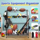 Garage Sports Equipment Storage Rack Organizer All-in-one Ball Basketball Holder