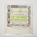 Bags Unlimited SPPLP1313R - 12 Inch 180 Gram Record Jacket Sleeve with Resealable Flap - 13 x 13 Inches - 1.5 Mil Polypropelene - 100 Count (Clear)