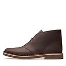 Clarks mens Bushacre II Ankle Boot, Dark Brown Leather, 8.5 US