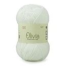 Ganga Olivia Double Knit Yarn Supersoft Knitting White colour wool ball, Hand Knitting and Crochet Yarn. Oekotex Class 1 Certified. Pack of 2 Balls - 100gms Each. For Craft, baby wear, blankets, ponchos mufflers, caps,needle crochet hook thread.. ;
