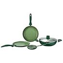 Wonderchef Valencia Aluminium Nonstick Cookware Set (Green, 5 Pieces)