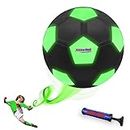 Kickerball - Curve and Swerve Soccer Ball/Football Toy - Kick Like The Pros, Great Gift for Boys and Girls - Perfect for Outdoor & Indoor Match or Game (Glow in The Dark)