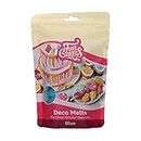 FunCakes Deco Melts Blau - Faire fondre au micro-ondes et verser sous toutes les formes. Faites des bonbons, des sucettes et décorez des gâteaux et des cupcakes! 250 g.