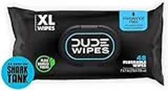 DUDE Wipes - Flushable Wipes - 1 Pack, 48 Wipes - Unscented Extra-Large Adult Wet Wipes - Vitamin-E & Aloe for at-Home Use - Septic and Sewer Safe
