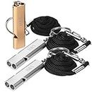 H&S Emergency Whistle - 3pcs Survival Safety Whistle With Lanyard For Camping Hiking Outdoor Boating Hunting Sports Dog Training - Whistle Hiking Accessories - Emergency Survival - Hunting Whistle