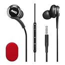 SAMSUNG AKG Earbuds Original 3.5mm in-Ear Earbud Headphones with Microphone & Silicone Pouch - Wired Earphones Designed for Galaxy A54 5G, S23, S22, S21 Ultra, S21 FE, S20 Ultra, Note 10 (Red)