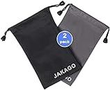JAKAGO 2x Universal fabric Pouch Phone Sock Portable Waterproof bag Case Sleeve for Glasses Earphone Powerbank and all under 5.5" Mobile Phone like Iphone Samsung Huawei LG Sony (11x18CM)