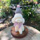 Sitting Poodle Candle, Unscented, Handmade in Melbourne