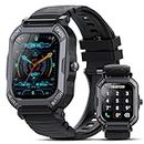 Smart Watch for Men Answer/Make Calls, 1.85" Touch Screen Fitness Watch Step Counter, 113 Sports Modes Fitness Tracker with Heart Rate Sleep Monitor, IP68 Waterproof Smartwatch for Android iOS, Black