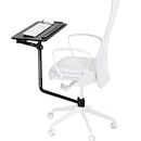 VIVO Office Chair Mounted 26 x 12 Inch Keyboard and Mouse Tray, Ergonomic Tilt, Full Motion 360 Degree Rotation, Black, MOUNT-KB08C