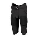 Russell Athletic Boys Youth Integrated 7-Piece Pad Football Pants, Black, Large US