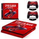 Skin Sticker for PS4 Console Controller Full Custom Vinyl Cover Decals Spiderman