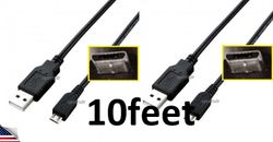 2 Cable de carga cargador de alimentación USB para Sony PS3 PS4 Move MOTION Controller