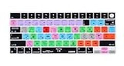 XSKN Logic Pro Shortcuts US Layout Keyboard Skin Cover for Apple M1 M2 M3 Chip MacBook Air 13.6" 15.3" with Touch ID for MacBook Pro 14.2" 16.2" with Touch ID