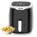 AGARO Galaxy Digital Air Fryer For Home, 4.5L, Electric Air Fryer, Convection Oven, 1400W, 7 Preset Programs & Reheat, 360 Degrees Air Circulation, Digital Touch Display, Bake, Roast, Toast, Black