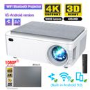 Portable 5G HD 1080P Wireless WiFi Movie Video Projector TV 4K Bluetooth Android