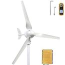Pikasola Wind Turbine Generator 400W 12V, Wind Generator Kit with Charge Controller, Wind Power generator for Marine, RV, Home, Windmill Generator Suit for Hybrid Solar Wind System