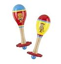 Lion & Monkey Wooden Maracas, Baby Rattle Set - Musical Instruments for 1 Year Olds, Toddlers - Wooden Musical Toys, Montessori Toddler Toys - Early Development & Activity Toys by Orange Tree Toys