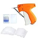1 Set Orange Clothing Tagging Gun, Standard Clothes Retail Price Tag Attacher Gun Set Kit with 5 Needles and 1000 Pcs 1.2'' Barbs Fasteners for Boutique Store Warehouse Consignment Garage Yard Sale