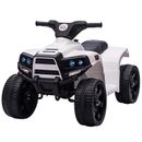 HOMCOM 6 V Kids Ride on Cars Electric ATV for 18-36 months Toddlers White+Black
